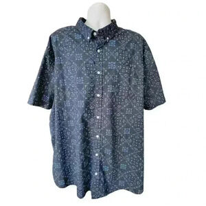 Sonoma Goods for Life Button Up Shirt/Sz 3XB big and tall, Blue Paisley